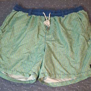 Southern Marsh Blue and Green Patterned Swim Trunks size medium